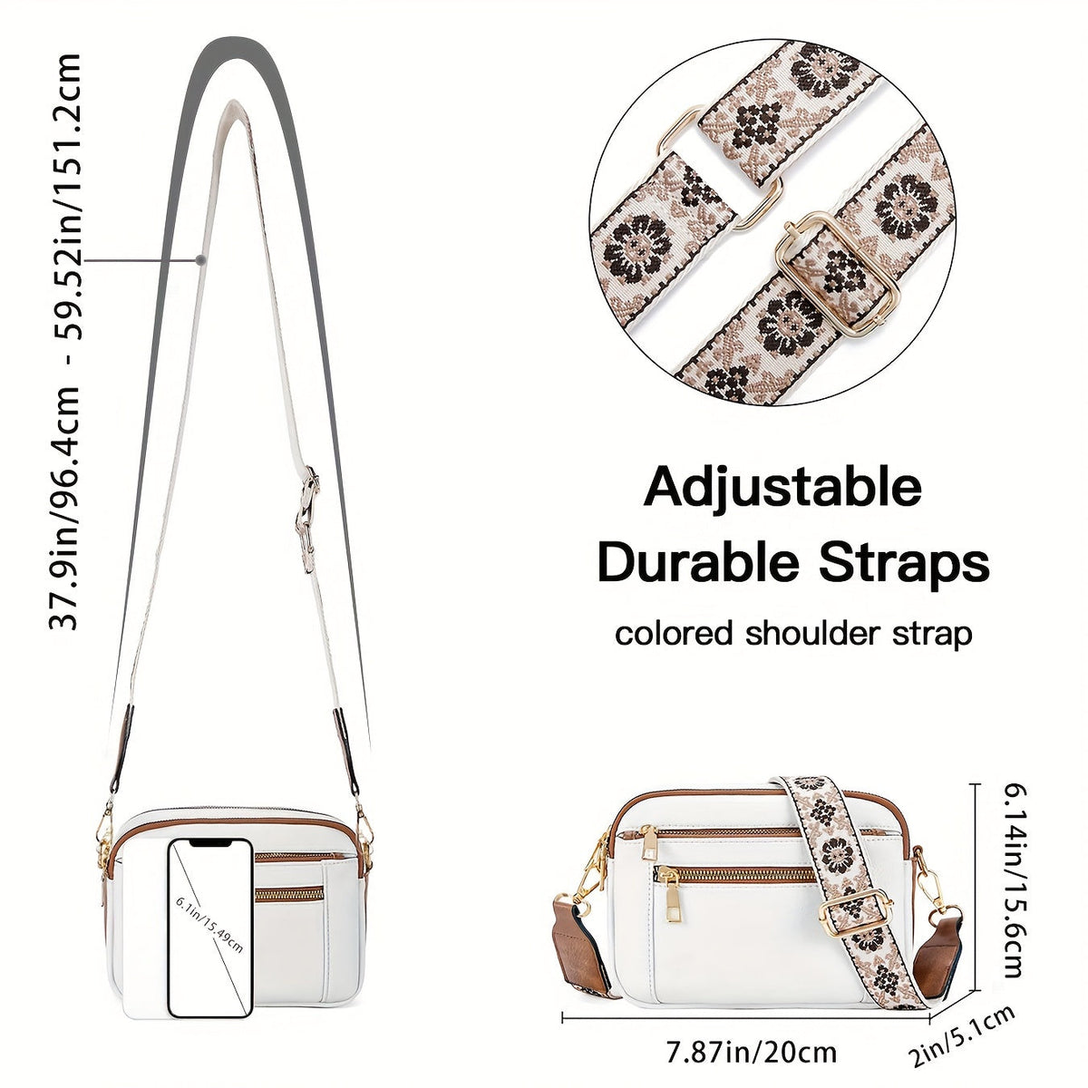 Elegantní Crossbody Taška z Veganské Kůže